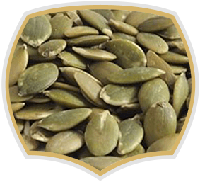 Pumpkin seeds, raw nuts. Gama Food