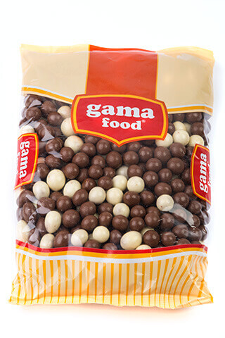 Choco-crispy black and white 300 gr, Gama Food