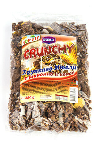 Gama Food Chocolate crunchy with coconut chips 350 gr