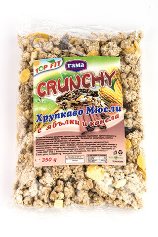 Хрупкаво мюсли ябълки и канела 350 гр., Gama Food