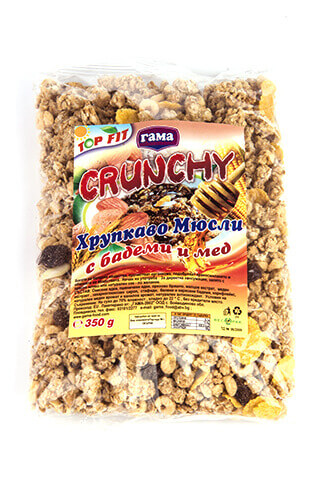 Gama Food Honey crunchy with almonds 350 gr