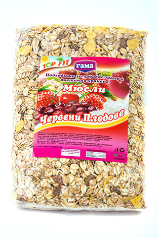 Gama Food Muesli with red fruits 450 gr