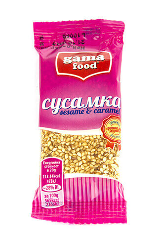 Sesame caramel bar 20gr, Gama Food